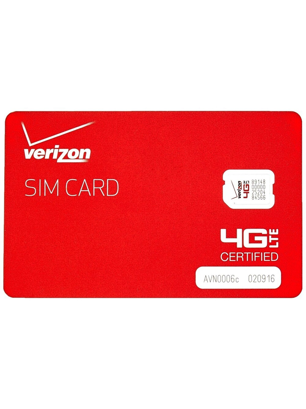Verizon Wireless 4G LTE Nano SIM Card 4FF